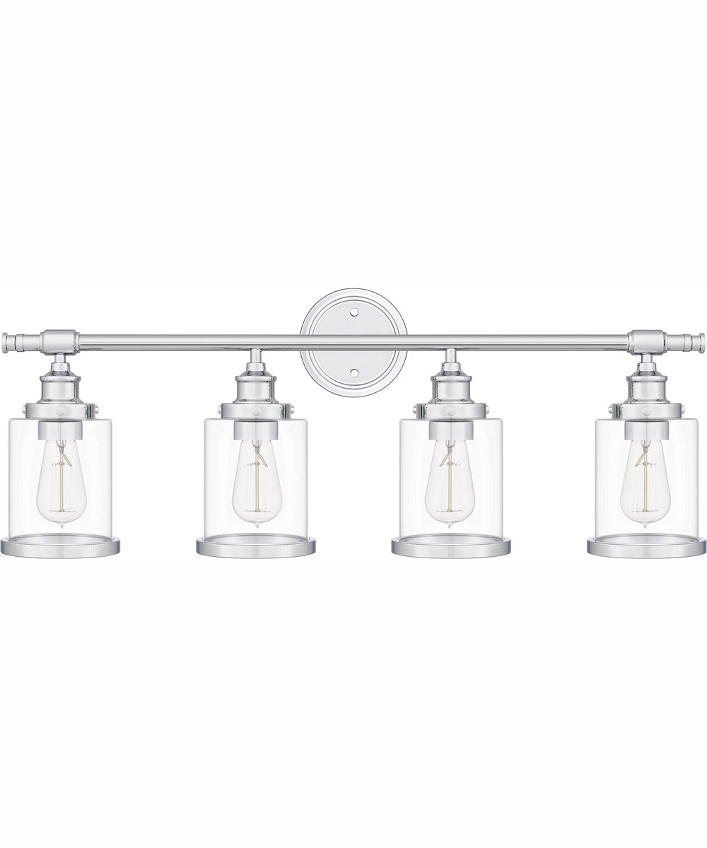 Dixie Extra Large 4-light Bath Light Polished Chrome