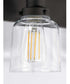 Rushton 1-Light Clear Glass Farmhouse Bath Vanity Light Graphite