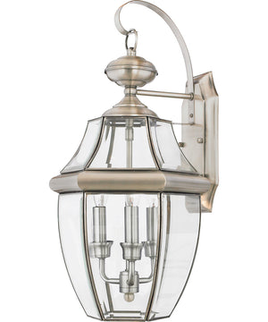 Newbury Large 3-light Outdoor Wall Light Pewter