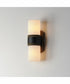 Ruffles 2-Light Outdoor Sconce Black / Antique Brass
