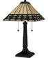 Tiffany Small 2-light Table Lamp Matte Black