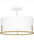 Quoizel Semi-Flush Mount Medium 3-light Semi Flush Mount White