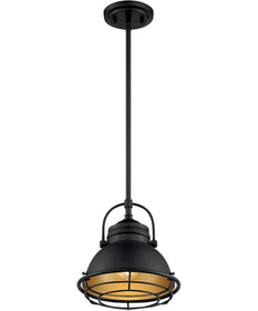 10"W Upton 1-Light Pendant Dark Bronze / Gold