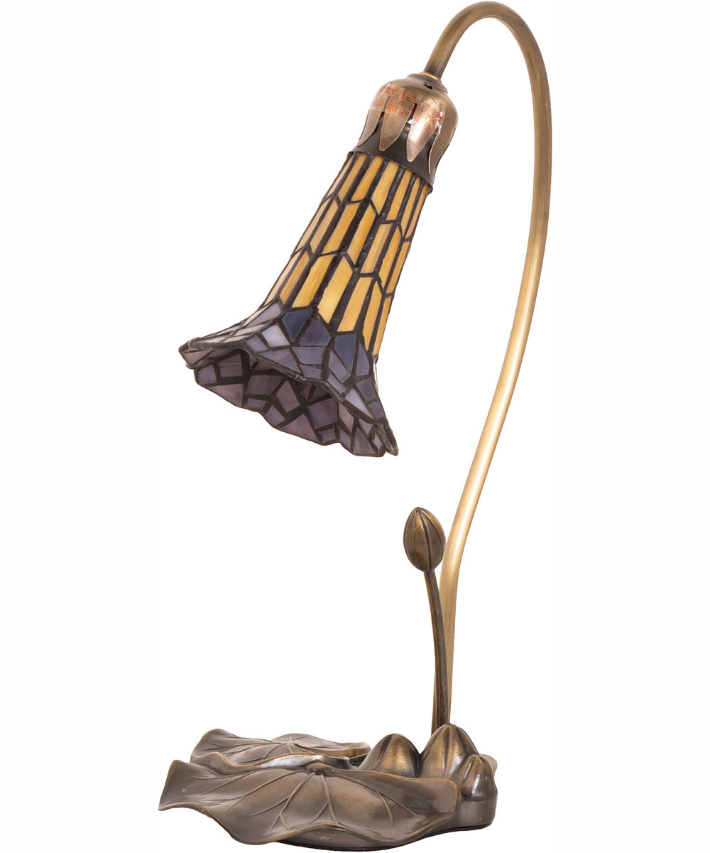 16" High Stained Glass Pond Lily Accent Lamp