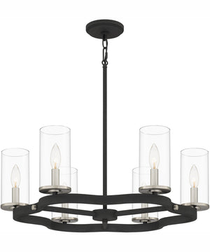 Daverty 6-light Chandelier Mottled Black