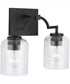 Carter 2-Light Vanity Matte Black