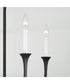 Decklan 4-Light Chandelier Black Iron
