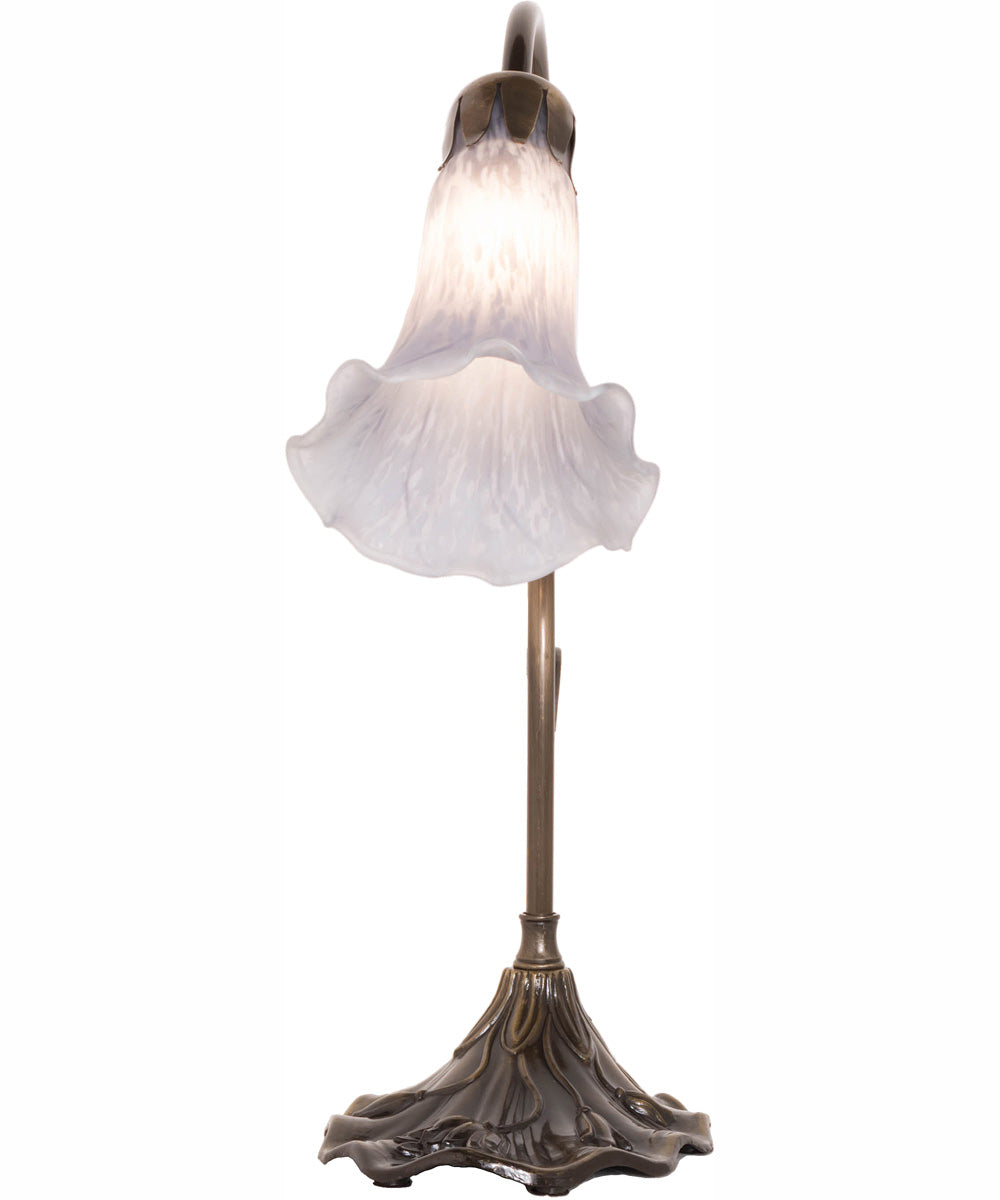 15" High Grey Pond Lily Accent Lamp