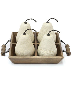 Brendy Accessory Set of 5 Antique White/Brown