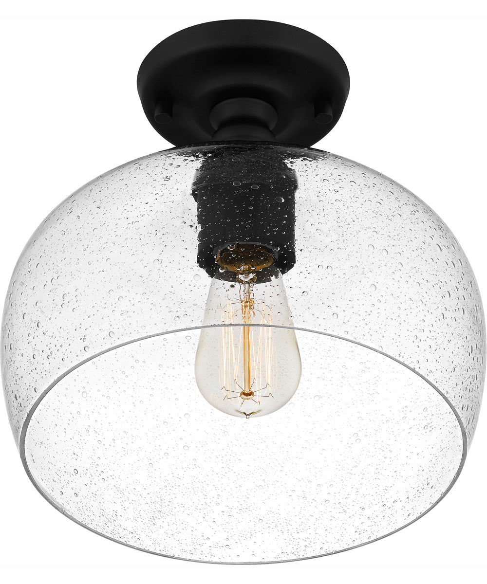 Quoizel Semi-Flush Mount Small 1-light Semi Flush Mount Matte Black