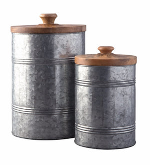 Divakar Jar Set (Set of 2) Antique Gray