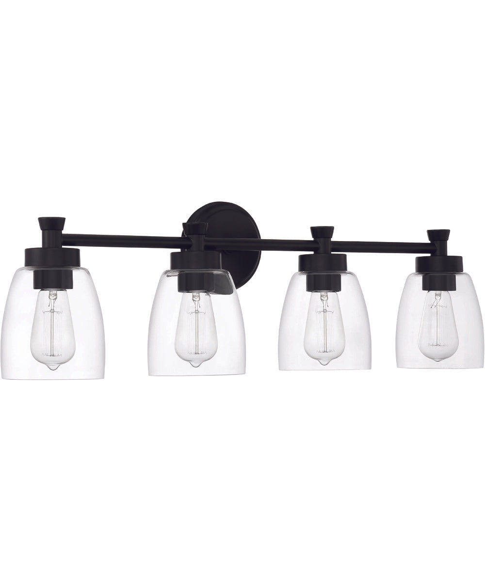 Henning 4-Light Vanity Flat Black