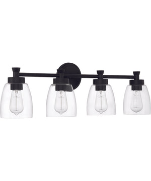Henning 4-Light Vanity Flat Black