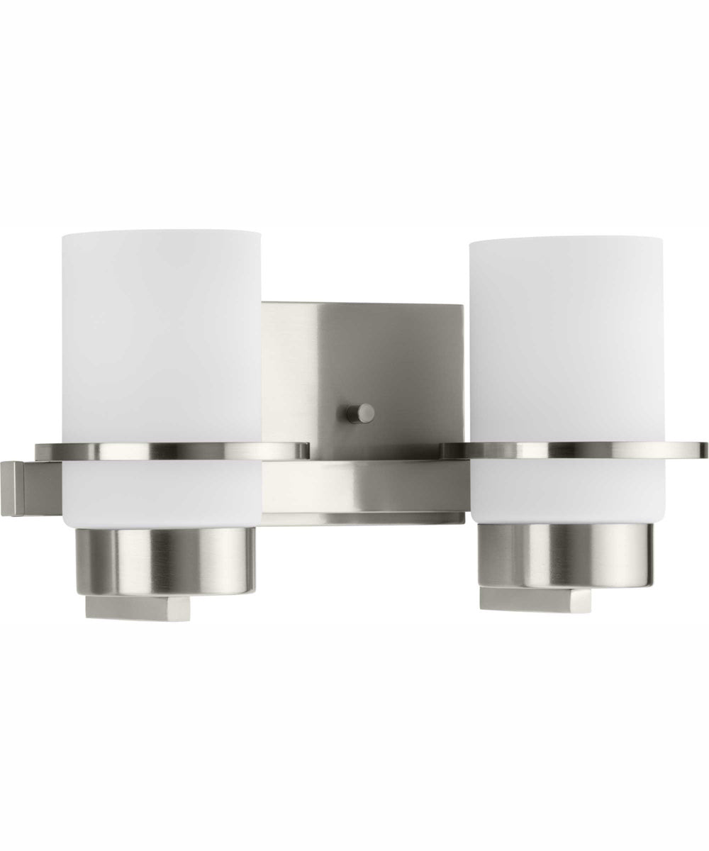 Reiss 2-Light Modern Farmhouse Vanity Light Brushed Nickel