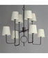 Paoli 8-Light Chandelier Charcoal Bronze