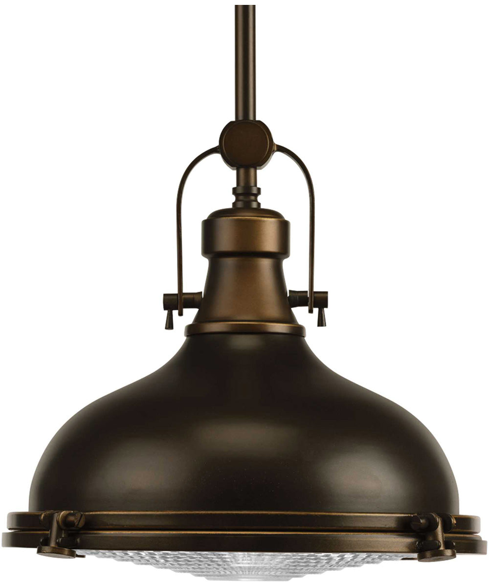 Fresnel Lens LED Clear Fresnel Glass Coastal Pendant Light Oil Rubbed Bronze