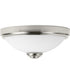 1-Light 11" LED Linen Glass Flush Mount Brushed Nickel