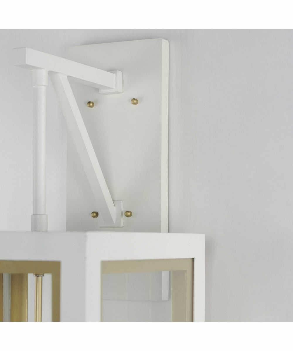 Neoclass 4-Light Outdoor Wall Sconce White/Gold