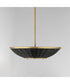 Rattan 20 inch 3-Light Pendant Natural Aged Brass