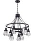 Thatcher 9-Light Down Chandelier Flat Black