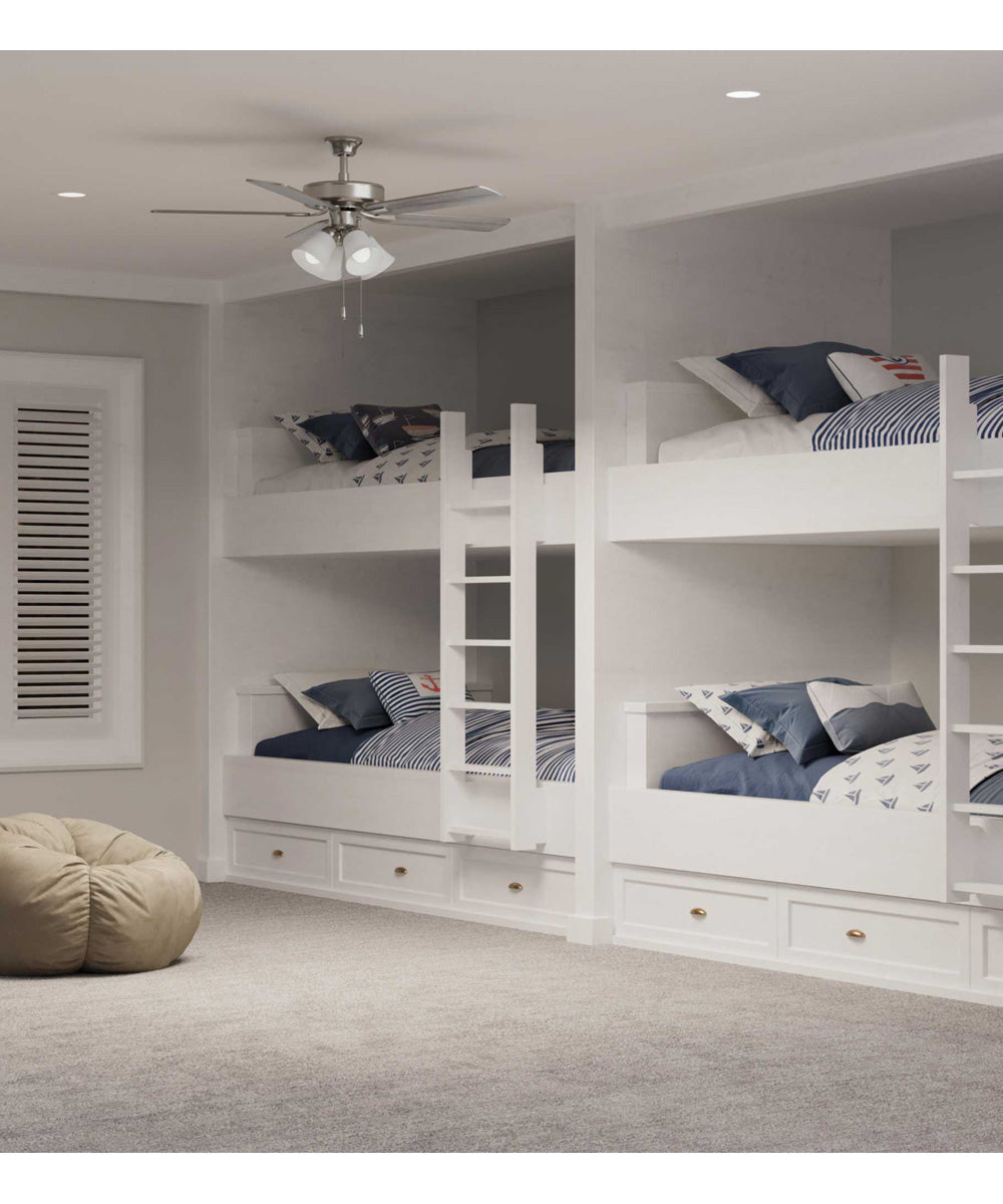 AirPro 52 in. 5-Blade Transitional Ceiling Fan with Light Brushed Nickel