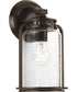 Botta 1-Light Small Wall Lantern Antique Bronze