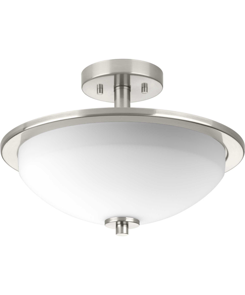 Replay 2-Light 14-3/4" Semi-Flush Brushed Nickel