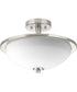 Replay 2-Light 14-3/4" Semi-Flush Brushed Nickel