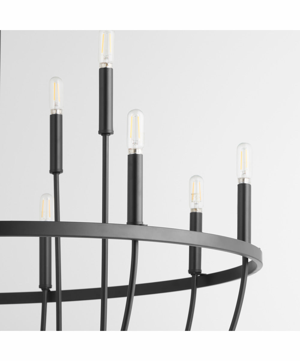 Tribute 12-light Chandelier Matte Black