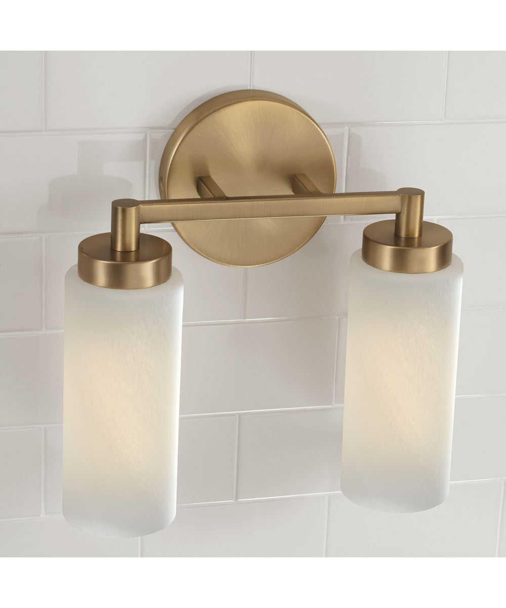 Alyssa 2-Light Vanity Aged Brass