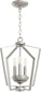 13"W 3-light Entry Foyer Hall Chandelier Satin Nickel
