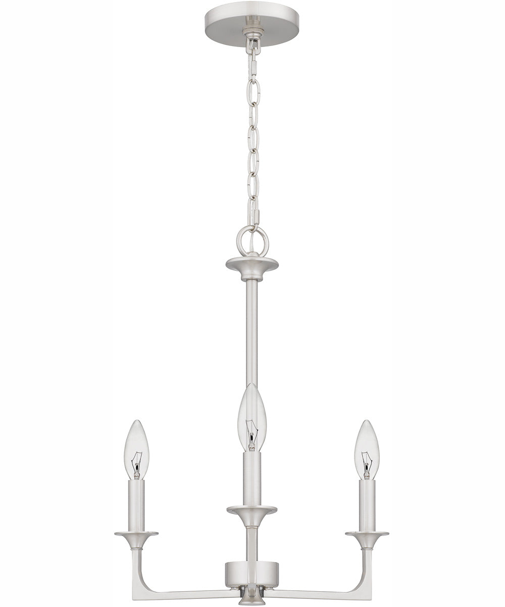 Prescott 3-light Chandelier Brushed Nickel