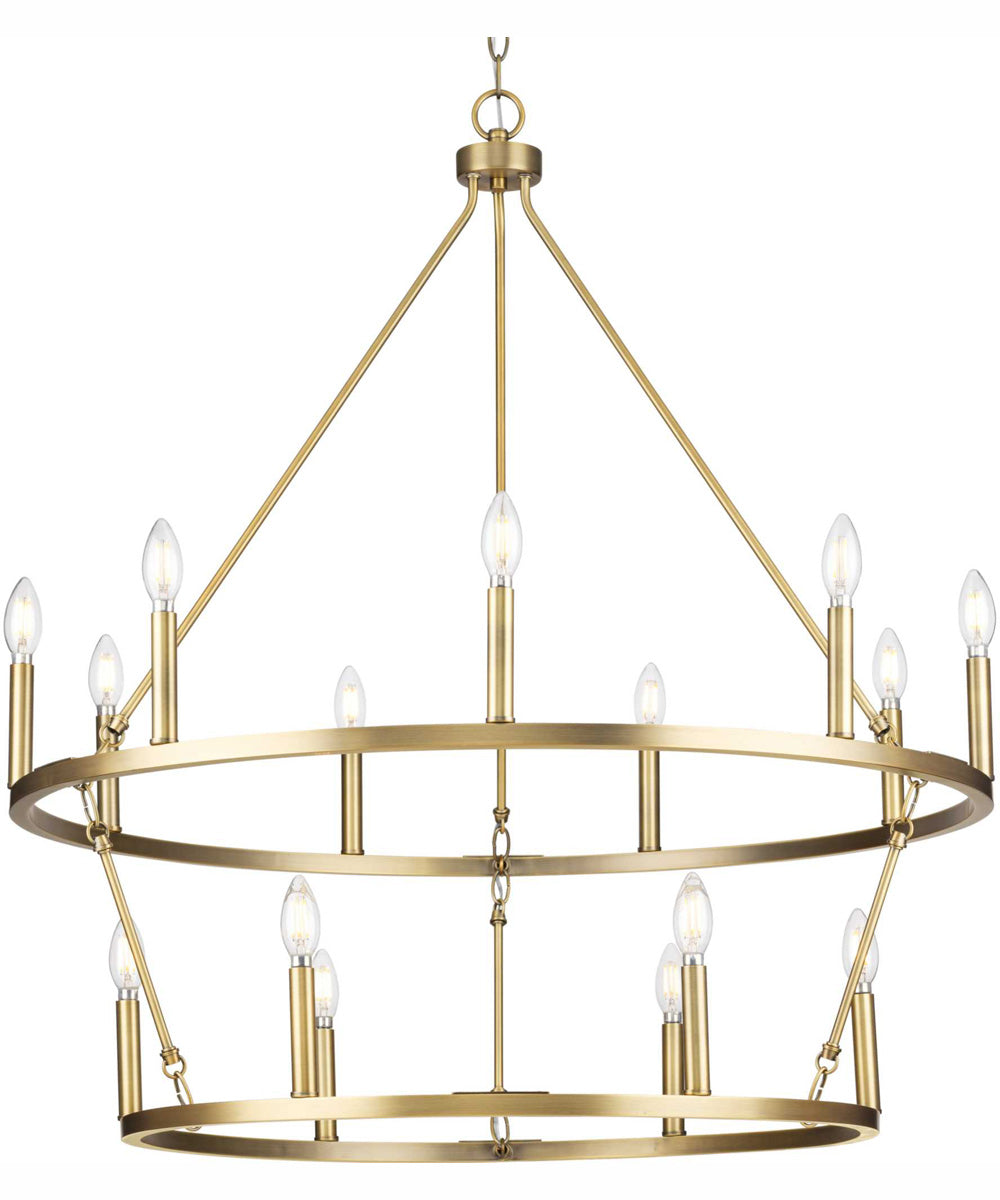 Gilliam 9-Light New Traditional Chandelier Vintage Brass