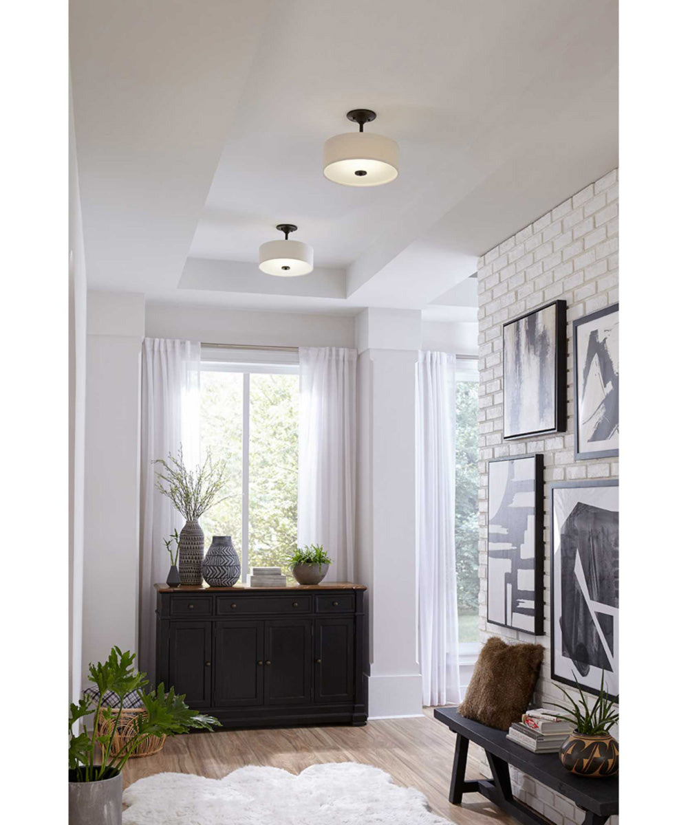 Inspire 1-Light 13" LED Semi-Flush Mount Antique Bronze