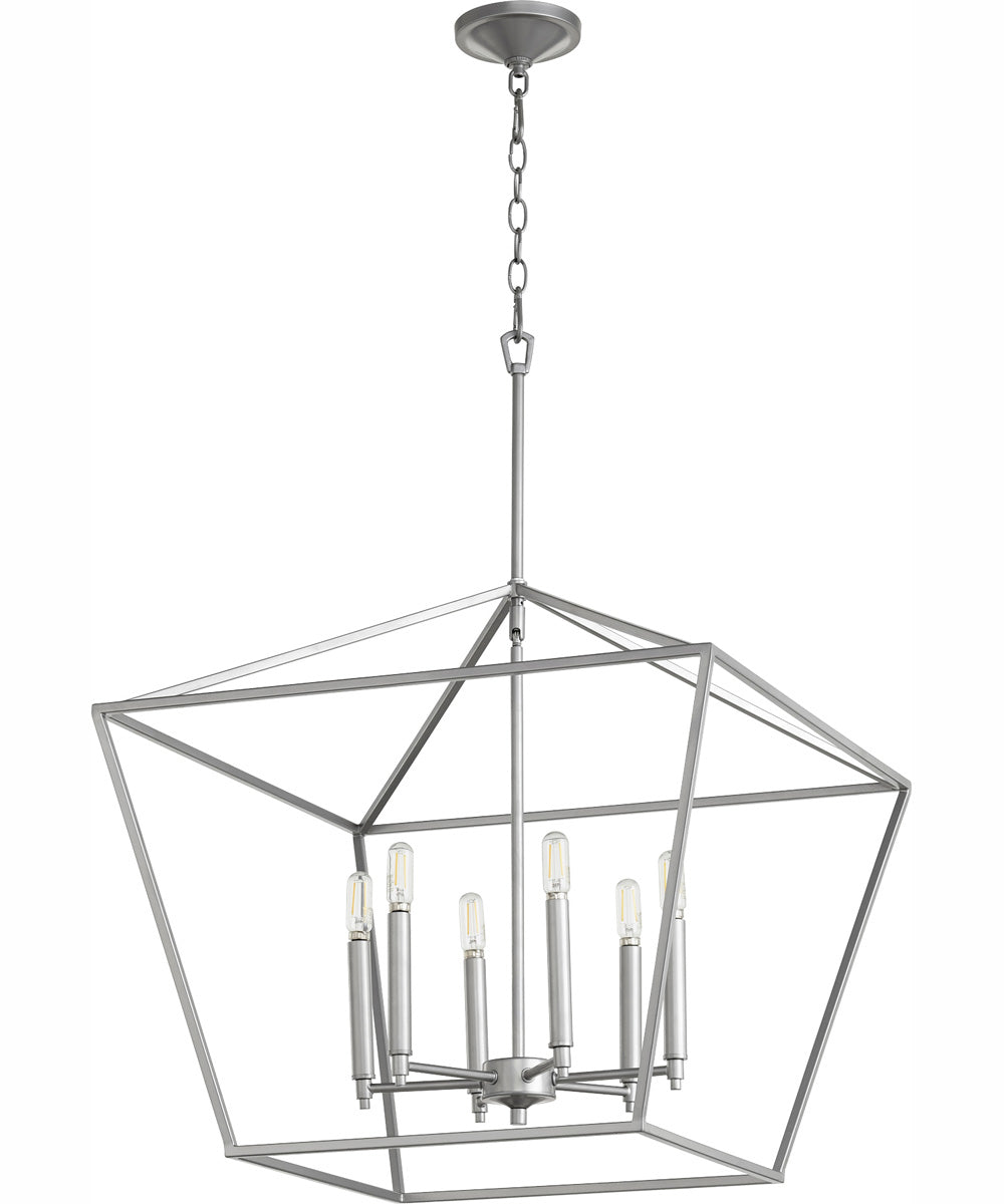 Gabriel 6-light Nook Chandelier Classic Nickel