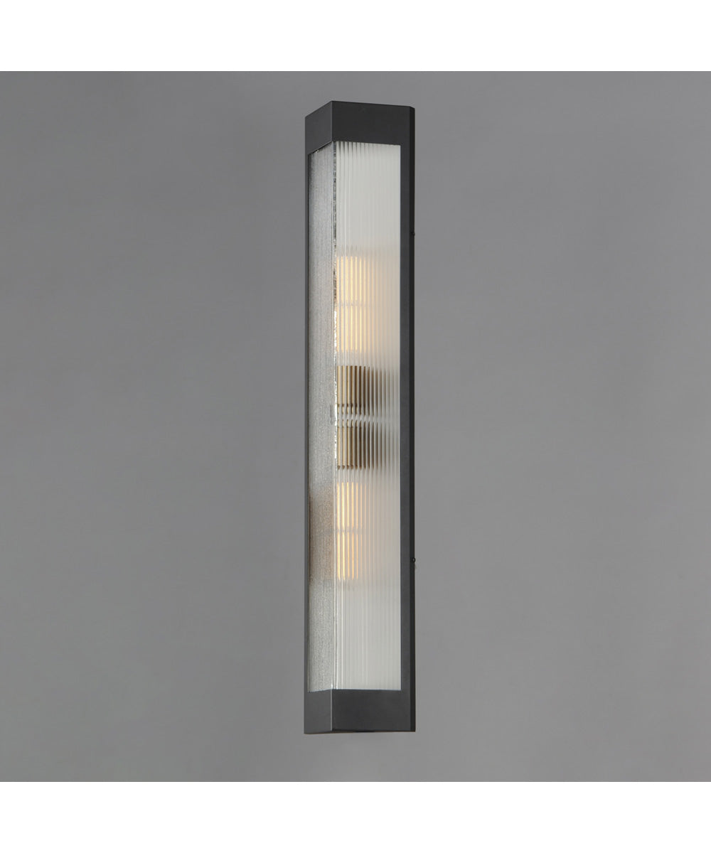 Triform 32 inch Outdoor Wall Sconce Black / Antique Brass