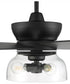 52" Gibson 3-Light Ceiling Fan Flat Black