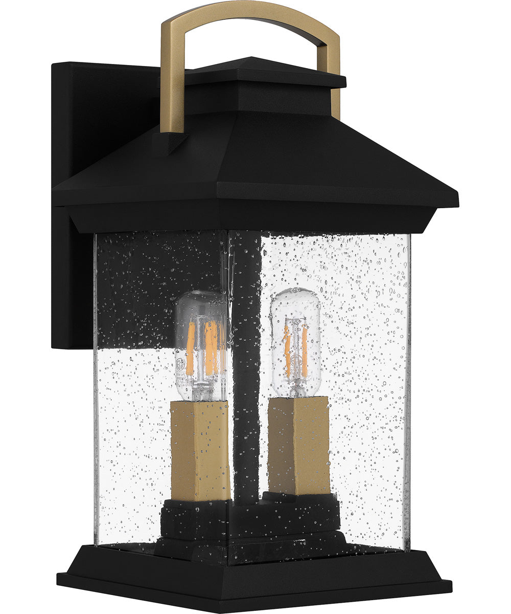 Henderson Small 2-light Outdoor Wall Light  Coastal Armour Aluminum Earth Black