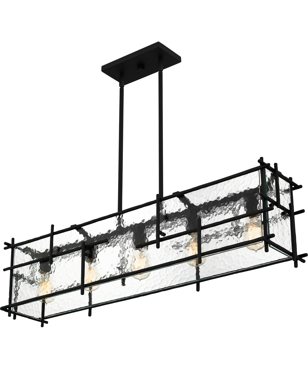 Daphne Medium 5-light Island Light Matte Black
