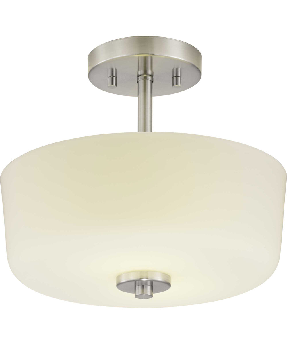 Tobin 2-Light 12-1/4" Semi-Flush Convertible Brushed Nickel