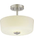 Tobin 2-Light 12-1/4" Semi-Flush Convertible Brushed Nickel