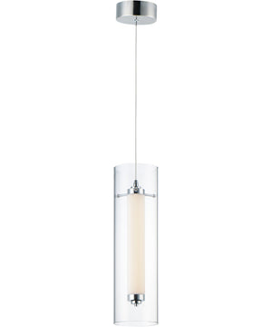 5"W Centrum LED Small Pendant Polished Chrome