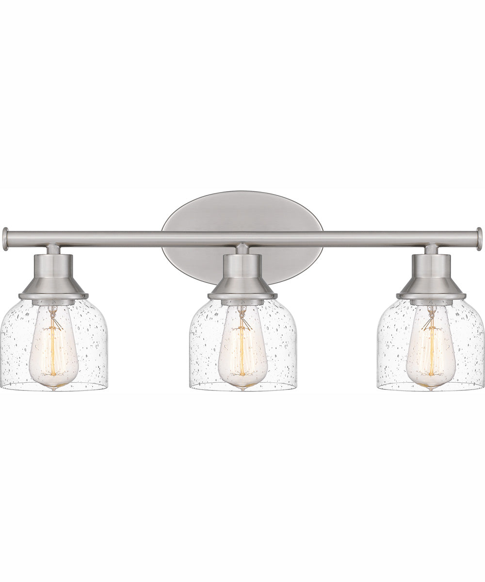 Caverly Large 3-light Bath Light Brushed Nickel