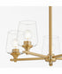 Veno 5-light Chandelier Aged Brass