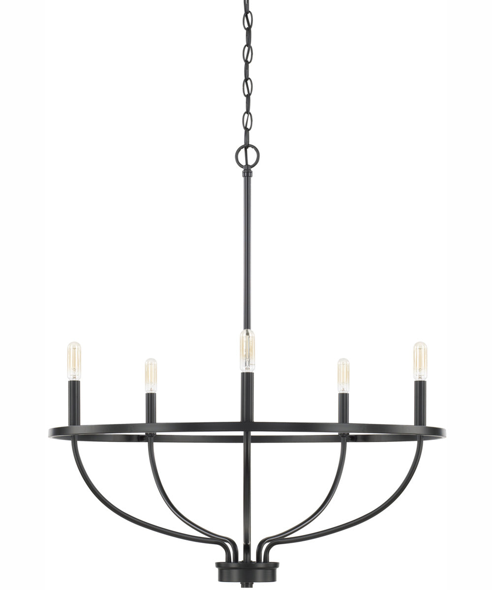 Greyson 5-Light Chandelier Matte Black