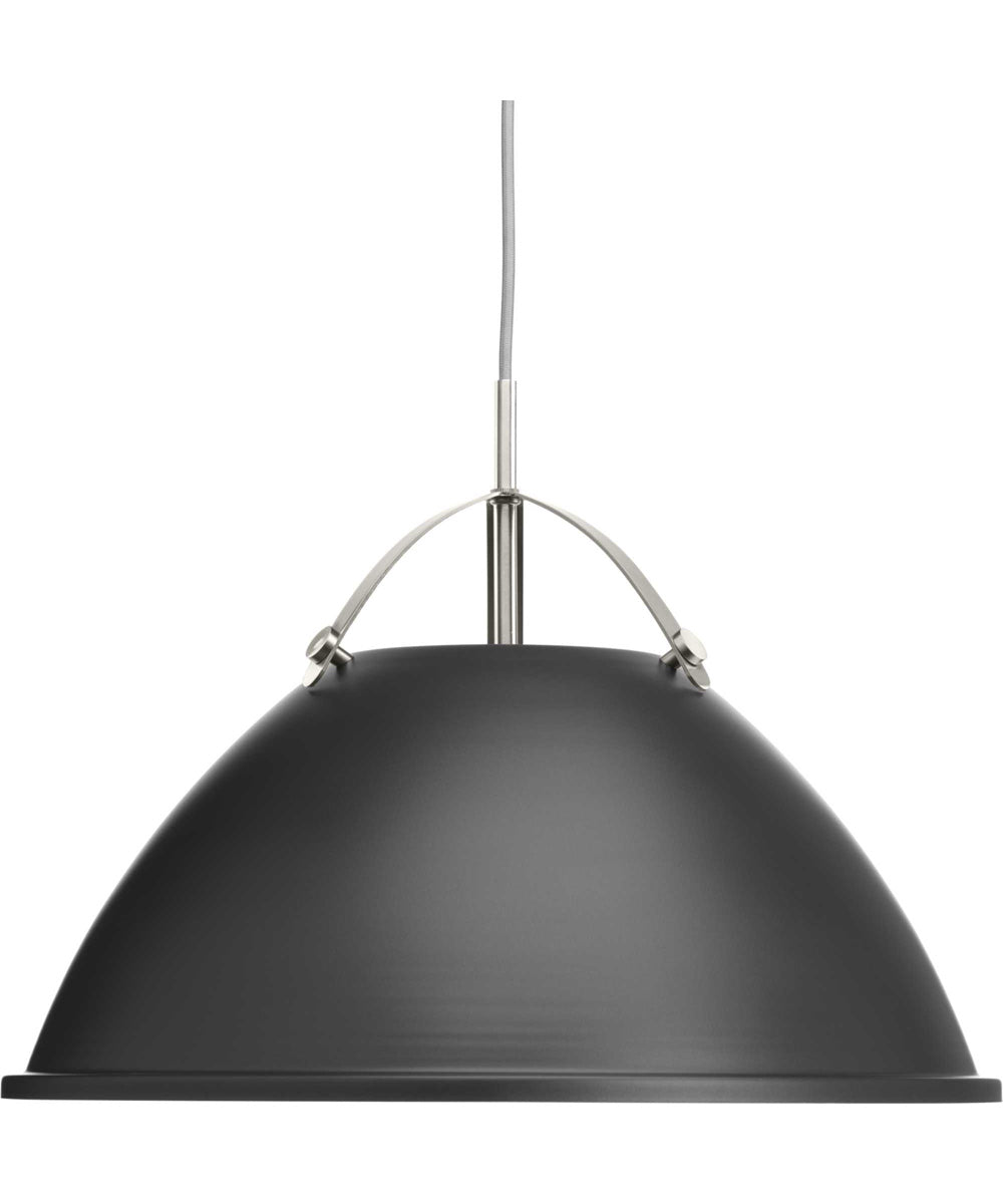 Tre 1-Light Metal Shade Coastal Pendant Light Graphite