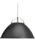 Tre 1-Light Metal Shade Coastal Pendant Light Graphite