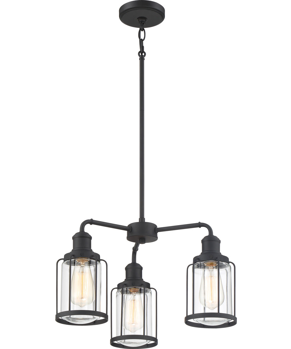 Ludlow 3-light Chandelier Earth Black