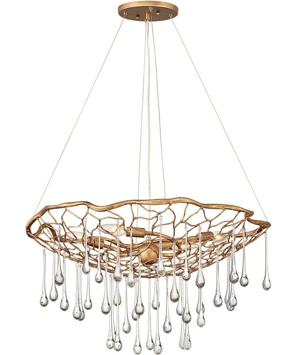 Laguna 4-Light Medium Single Tier in Burnished Gold