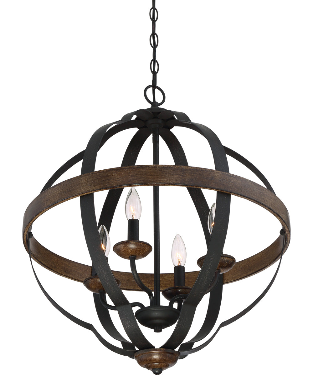 Siren 4-light Pendant Marcado Black